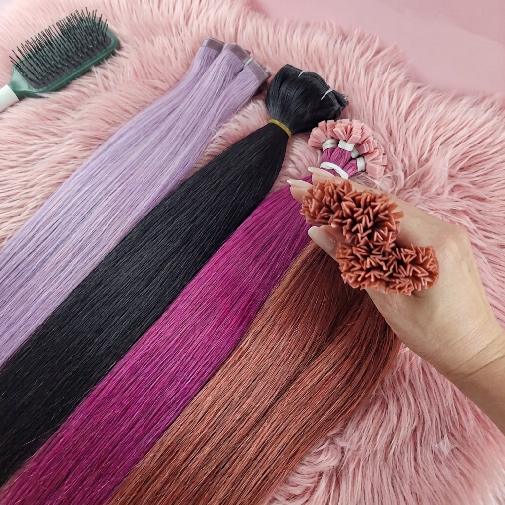 Indian Raw Natural Straight V-Cut Human Hair Extensions
