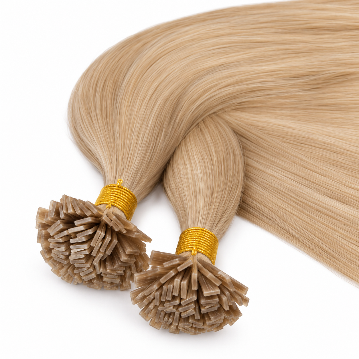 Indian Raw Natural Straight I-Cut Human Hair Extensions
