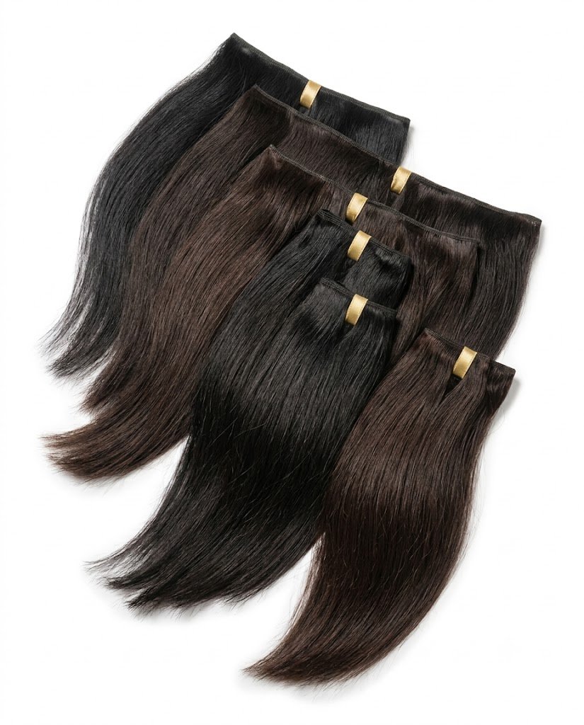 Raw Natural Straight Human Hair Volumizer Extensions