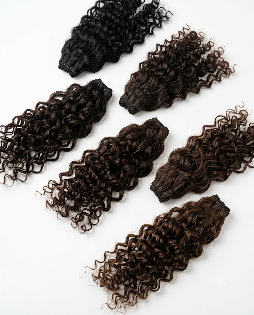 Raw Natural Curly Human Hair Volumizer Extensions
