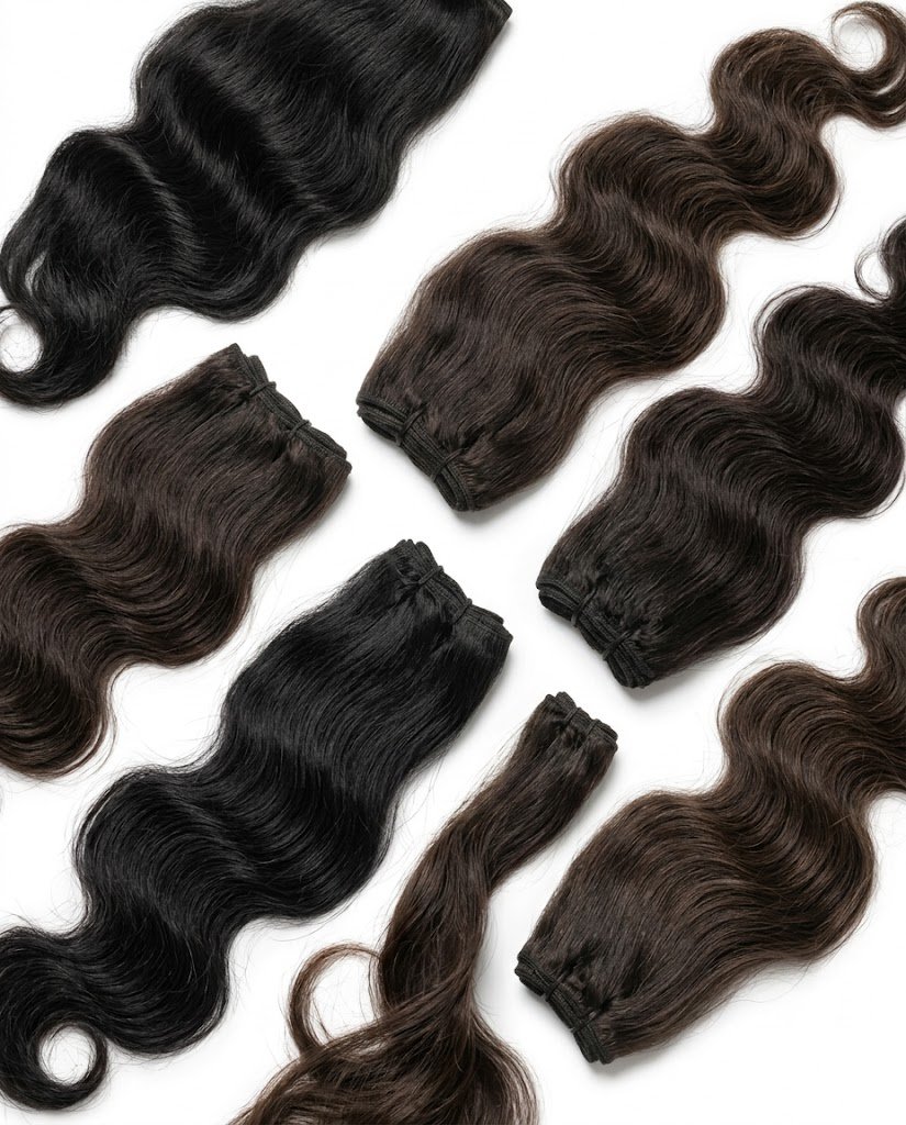 Raw Unprocessed Natural Wavy Human Hair Volumizer Extensions